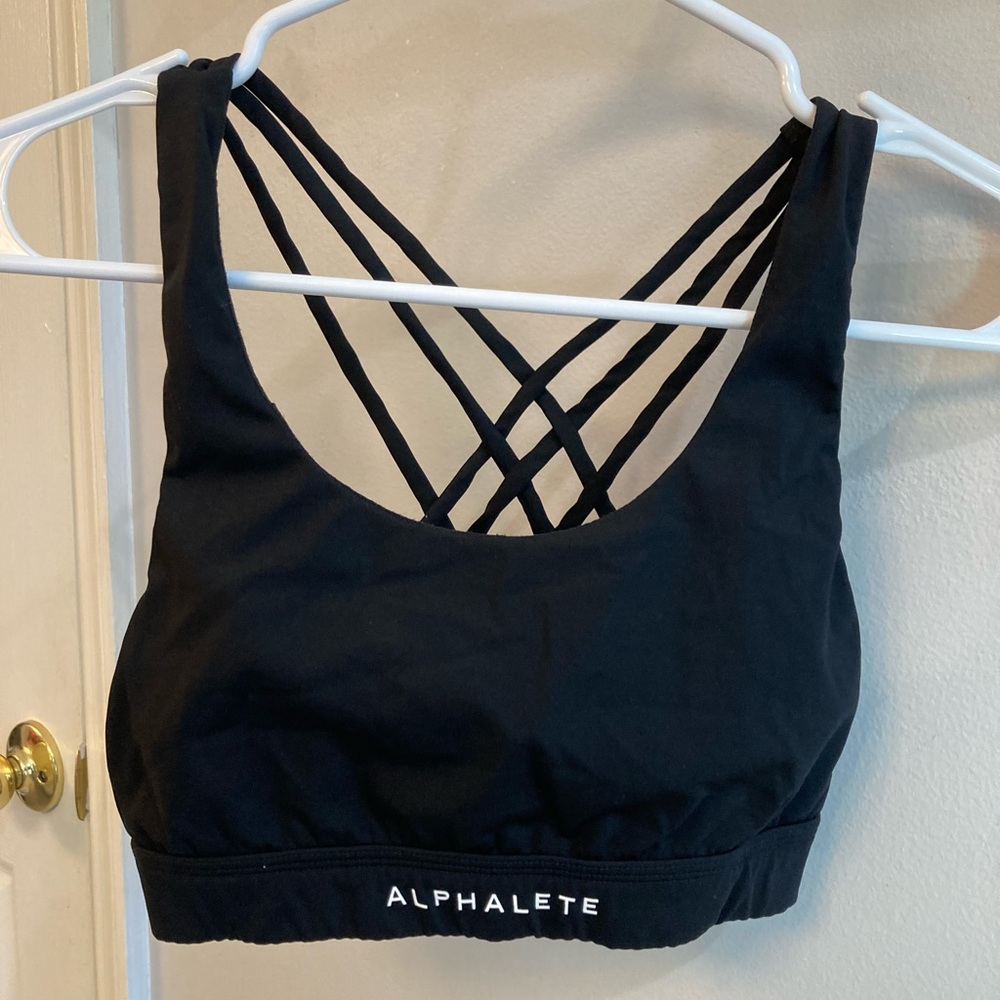 Alphalete Black Criss Cross Back bra size XS